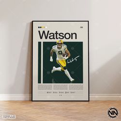 Christian Watson Poster, Green Bay Packers Print, NFL Poster, Sports Poster, Football Poster, NFL Wall Art, Sports Bedro