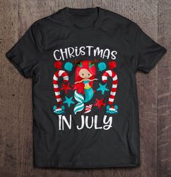 Christmas In July Mermaid Tee Shirt