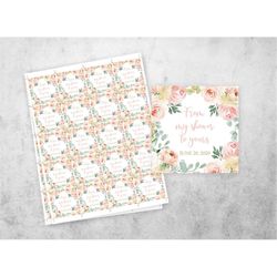 from my shower to yours tags, editable, blush pink baby shower template, 2x2', printable pop when she pops, instant down
