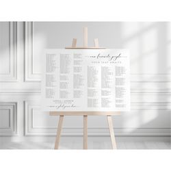 Minimalist Seating Chart Alphabetical Template, Our Favorite People EDITABLE Wedding Seating Chart, Modern Printable DIY