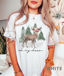 Let it snow Christmas t-shirt, Holiday t-shirt, deer t-shirt, Christmas t-shirt, holiday apparel, iPrintasty Christmas C