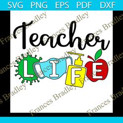 Teacher Life Svg, Trending Svg, Teacher Svg, Teacher Love Svg, Quarantine Svg, Social Distancing Svg, Teacher Gifts Svg,