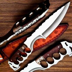 Custom Handmade D2 Steel High Polish Crocodile Dundee Rambo & Bowie Knife, Birthday Gift For Men, Anniversary Gift For H