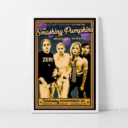 Smashing Pumpkins Music Gig Concert Poster Classic Retro Rock Vintage Wall Art Decor Canvas Poster