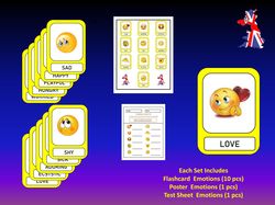 Flash Cards Emoji Feelings 1-10-1