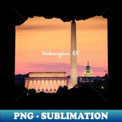 Sunset Photo Washington DC USA city tall monument texture sky dc statehood - Artistic Sublimation Digital File - Perfect for Personalization