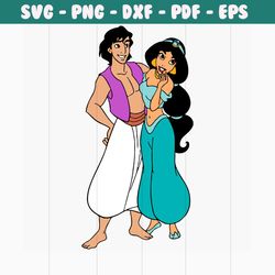 Aladdin PNG, Genie PNG, Jasmine PNG, Aladdin character PNG, indian princess Instant download, disney craft PNG