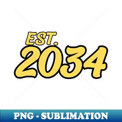 EST 2034 - High-Quality PNG Sublimation Download - Perfect for Creative Projects