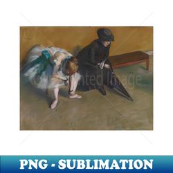 Waiting by Edgar Degas - Digital Sublimation Download File - Vibrant and Eye-Catching Typography
