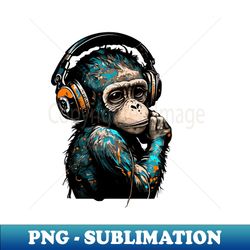 Baby Monkey Music - CutiShiuz - Unique Sublimation PNG Download - Bring Your Designs to Life