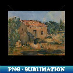 abandoned house near aix-en-provence by paul cezanne - digital sublimation download file - defying the norms