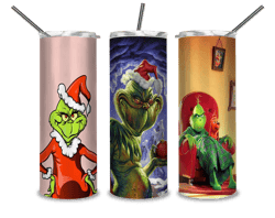 The Grinch Christmas 20 Oz Skinny Tumbler Png, Grinch Png, Christmas 20oz Tumbler Wrap, Grinch Christmas Movies Png