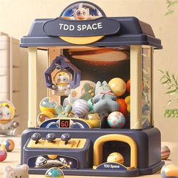 Doll Machine Coin Operated Play Game, Mini Claw Catch Toy Machines Dolls,