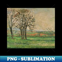 the bare trees at jas de bouffan by paul cezanne - high-resolution png sublimation file - vibrant and eye-catching typography