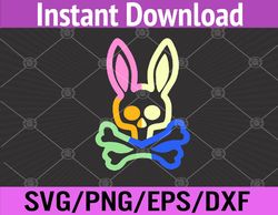 Neon Rabbit For Easter Day, Psycho-Bunnies, Easter 2022 Svg, Eps, Png, Dxf, Digital Download