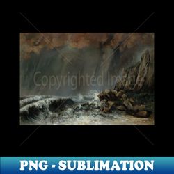 Marine - The Waterspout by Gustave Courbet - High-Quality PNG Sublimation Download - Transform Your Sublimation Creations