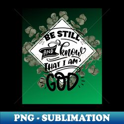 be still and know that i am god - artistic sublimation digital file - enhance your apparel with stunning detail