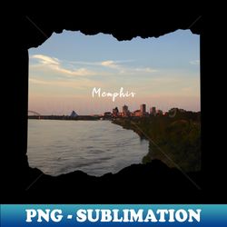 Cool sunset photography of Memphis Tennessee skyline night sky USA city break - PNG Transparent Sublimation File - Stunning Sublimation Graphics