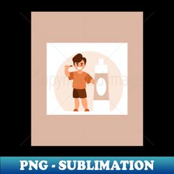 brushing teeth - signature sublimation png file - instantly transform your sublimation projects