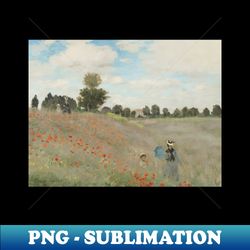 Poppy Field by Claude Monet - Signature Sublimation PNG File - Fashionable and Fearless