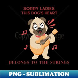 Funny dog playing guitar 2 - High-Resolution PNG Sublimation File - Revolutionize Your Designs