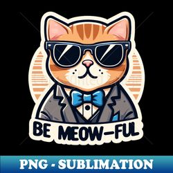 Be Meow-ful - PNG Transparent Digital Download File for Sublimation - Stunning Sublimation Graphics