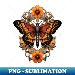 Ornamental Monarch Butterfly - Sublimation-Ready PNG File - Spice Up Your Sublimation Projects