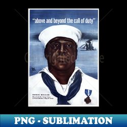 Office Of War Information US Propaganda Print with Dorie Miller US Navy Seaman and Hero - Creative Sublimation PNG Download - Unlock Vibrant Sublimation Designs