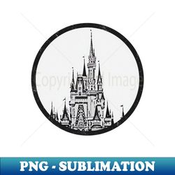 Magic Castle Circle Vintage - Premium PNG Sublimation File - Revolutionize Your Designs