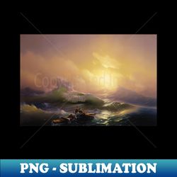 The Ninth Wave by Ivan Aivazovsky - Decorative Sublimation PNG File - Perfect for Creative Projects