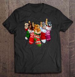 Christmas Stockings Lady And The Tramp Dogs V-Neck T-Shirt
