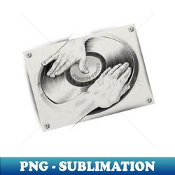 DJ Escher - Spinning Hands - Unique Sublimation PNG Download - Capture Imagination with Every Detail