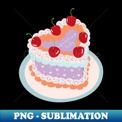 Aquarius Baby Heart Cake Design - Trendy Sublimation Digital Download - Stunning Sublimation Graphics