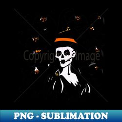 Spooky Halloween Skull Witch - Stylish Sublimation Digital Download - Instantly Transform Your Sublimation Projects