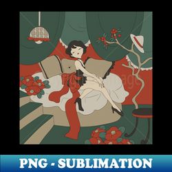 The Girl in the Camellia Room - Special Edition Sublimation PNG File - Unleash Your Creativity