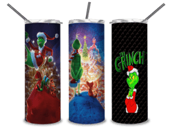 The Grinch Christmas 20/30 Oz Skinny Tumbler Png, Grinch Png, Christmas 20oz Tumbler Wrap, Grinch Christmas Movies Png