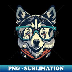 Smart Husky Wise and Witty - Aesthetic Sublimation Digital File - Spice Up Your Sublimation Projects