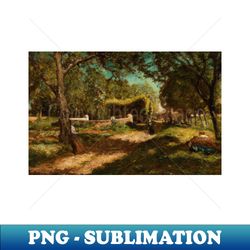 animated landscape of small characters by adolphe monticelli - exclusive png sublimation download - fashionable and fearless