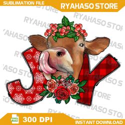 Joy PNG,cow png, Merry Christmas png, red png, xmas png, joy png, Sublimation,digital download, Instant Download