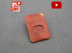 DIY Leather Card Holder Pattern, Leather Template, Craft Template, Dual Slot Design, Elegant Leather Design