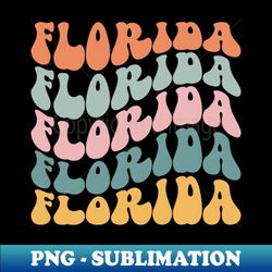 Florida State Floridian Pride Groovy Retro Vintage - Aesthetic Sublimation Digital File - Capture Imagination with Every Detail