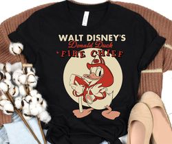 Donald Duck Disney Fire Chief Shirt, Mickey and Friends, Disney Family Matching Shirt, Walt Disney World Shirt, Disneyla
