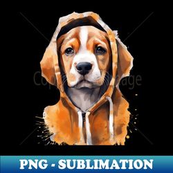 Beagle with a Hoodie - Creative Sublimation PNG Download - Bold & Eye-catching