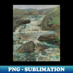 Horseneck Falls by John Henry Twachtman - PNG Transparent Digital Download File for Sublimation - Boost Your Success with this Inspirational PNG Download