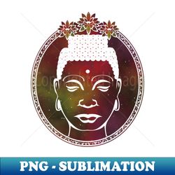 gautama buddha portrait galaxy - decorative sublimation png file - revolutionize your designs