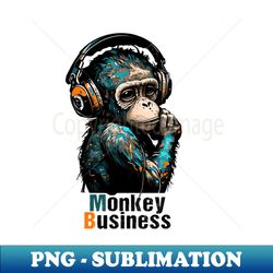 Baby Monkey Music - Monkey Business - Creative Sublimation PNG Download - Defying the Norms