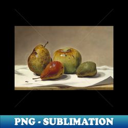 Three Pears and an Apple by David Johnson - Professional Sublimation Digital Download - Perfect for Creative Projects