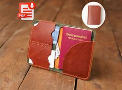 DIY Leather Passport Wallet Template - Unique Handmade Travel Accessory - Ideal Crafty Gift for Jet-setters