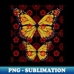 Butterfly Tile - Elegant Sublimation PNG Download - Vibrant and Eye-Catching Typography