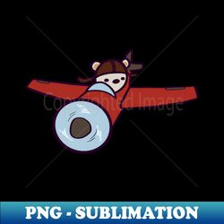 Red Bearoplane Pilot - Vintage Sublimation PNG Download - Stunning Sublimation Graphics